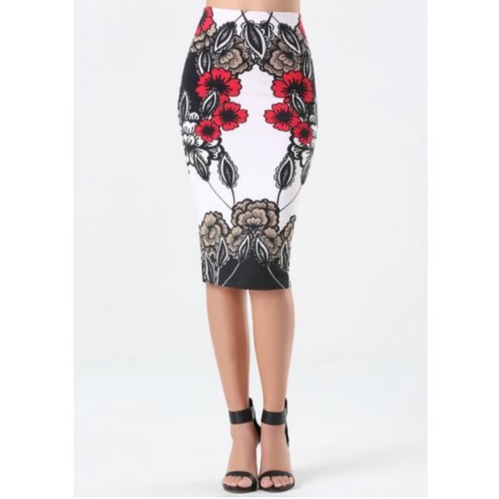 Printed Midi Skirt